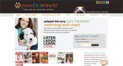 Desktop Screenshot of pawsforaminute.com