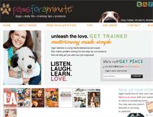 Tablet Screenshot of pawsforaminute.com